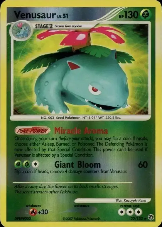 Venusaur [Reverse Holo] - Pokemon Secret Wonders #20