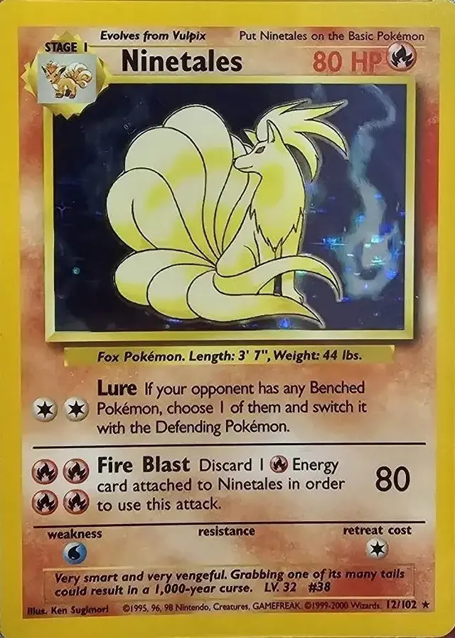 Ninetales [1999-2000] - Pokemon Base Set #12