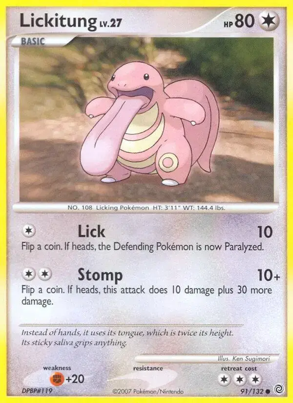 Lickitung - Pokemon Secret Wonders #91