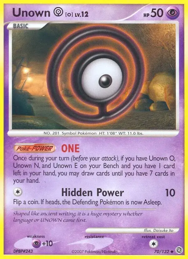 Unown O - Pokemon Secret Wonders #70