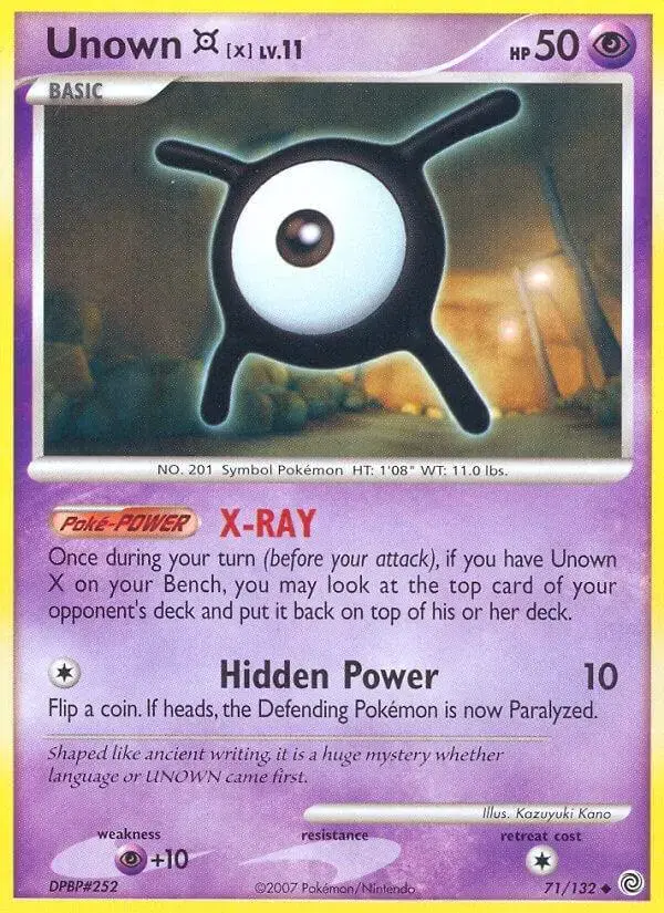 Unown X - Pokemon Secret Wonders #71