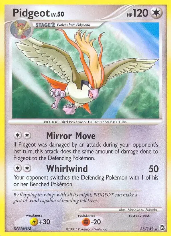 Pidgeot - Pokemon Secret Wonders #35