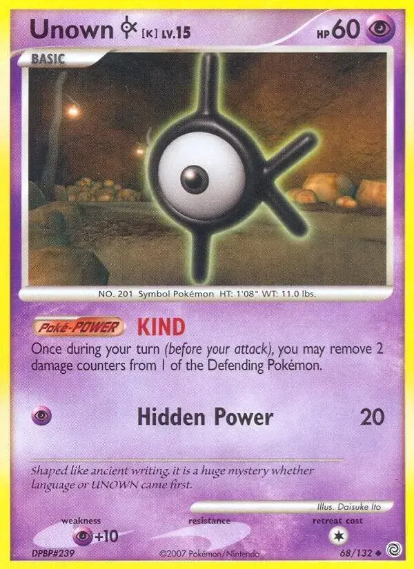 Unown K - Pokemon Secret Wonders #68