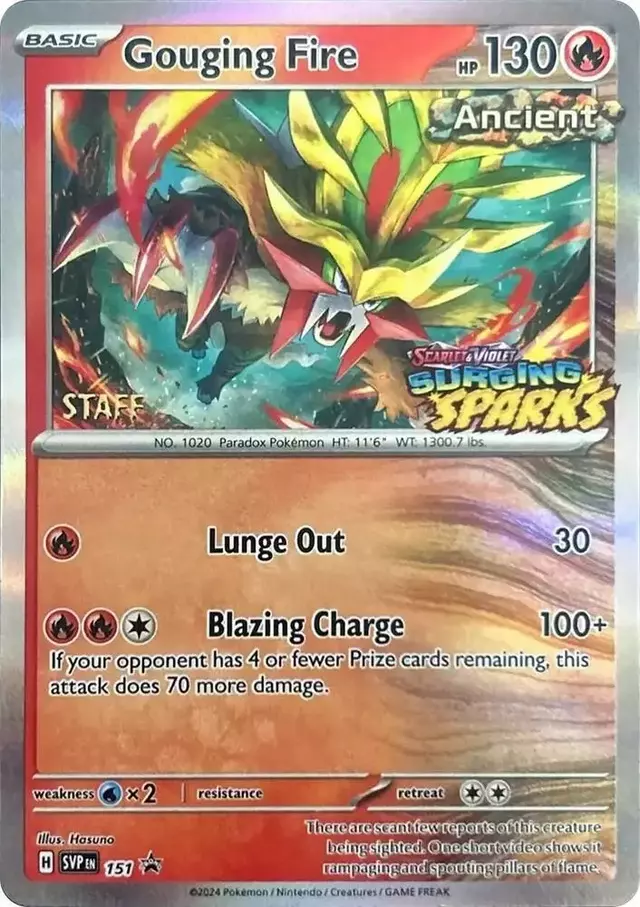 Gouging Fire [Staff] - Pokemon Scarlet & Violet Promos #151