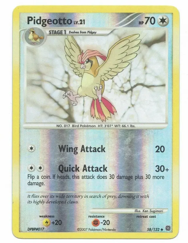 Pidgeotto [Reverse Holo] - Pokemon Secret Wonders #58