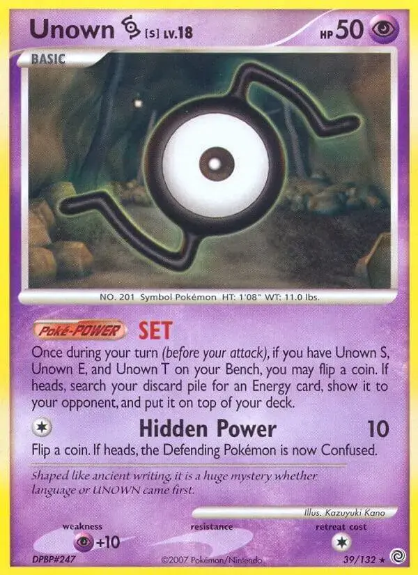Unown S - Pokemon Secret Wonders #39