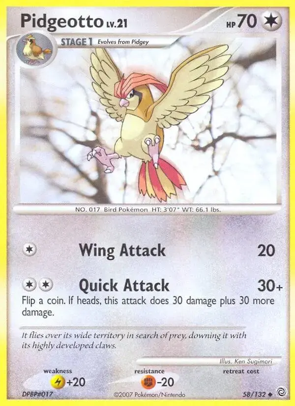 Pidgeotto - Pokemon Secret Wonders #58