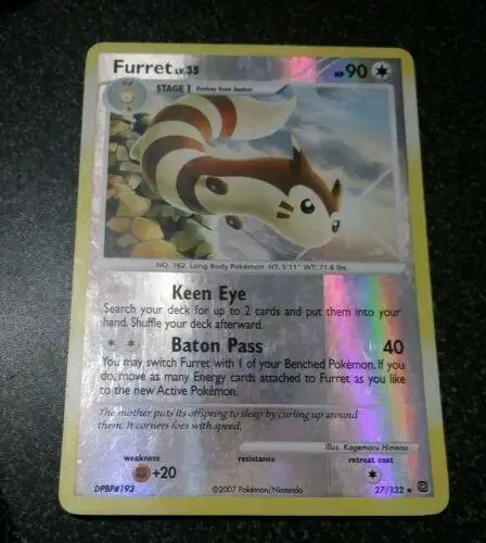 Furret [Reverse Holo] - Pokemon Secret Wonders #27