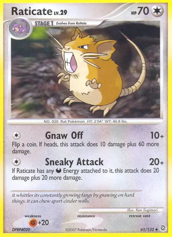 Raticate - Pokemon Secret Wonders #61
