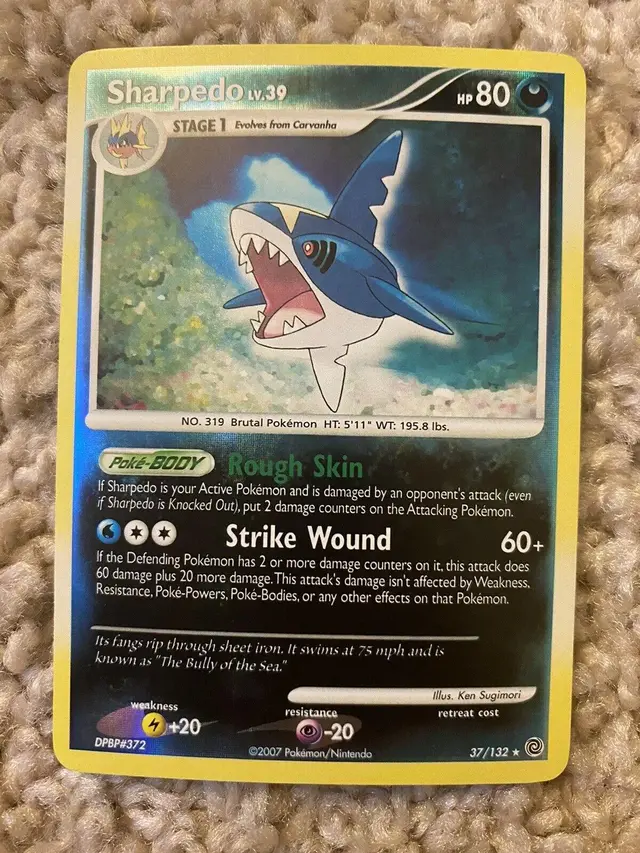 Sharpedo [Reverse Holo] - Pokemon Secret Wonders #37