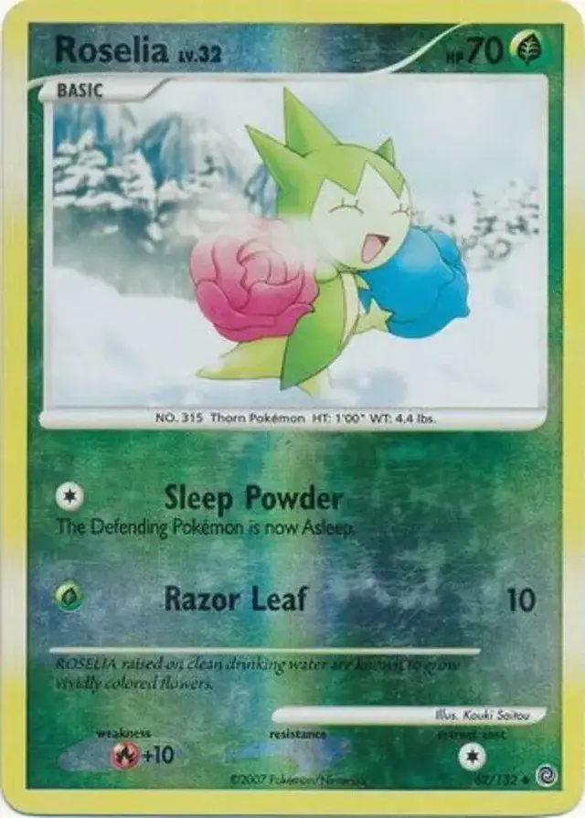 Roselia [Reverse Holo] - Pokemon Secret Wonders #62