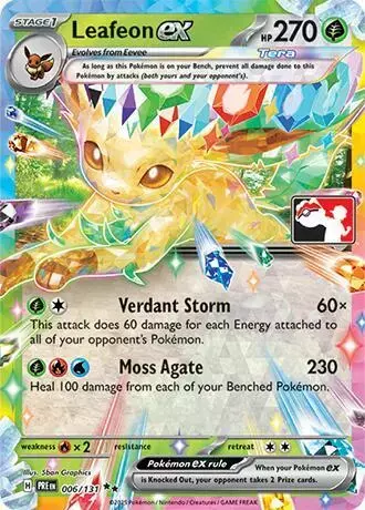 Leafeon Ex [Prize Pack Series 7] - Pokemon Prize Pack Series #6