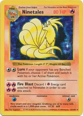 Ninetales [No Damage] - Pokemon Base Set #12