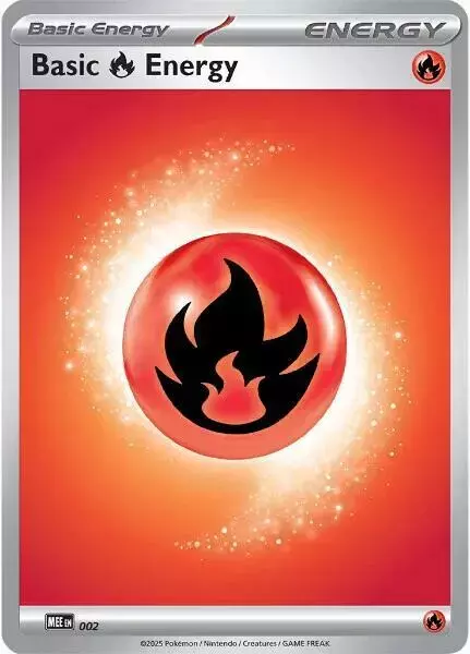 Basic Fire Energy [Reverse Holo] #2 - Pokemon Mega Evolution Energy