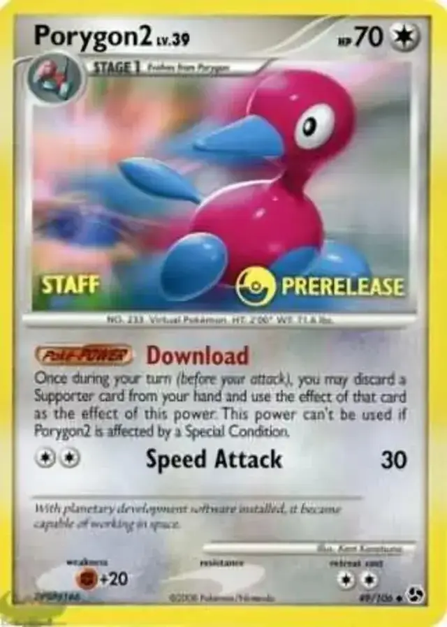 Porygon 2 [Prerelease Staff] - Pokemon Great Encounters #49