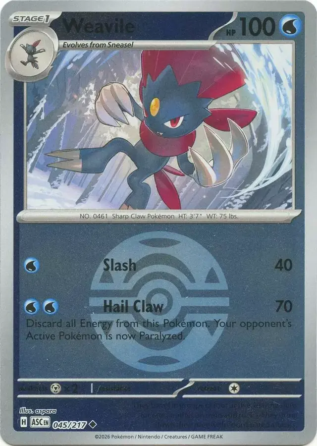 Weavile [Ball] - Pokemon Ascended Heroes #45