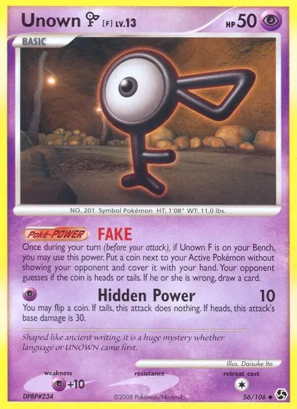 Unown F - Pokemon Great Encounters #56