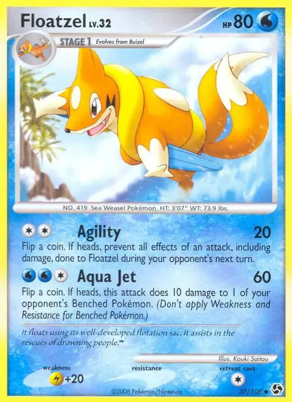 Floatzel - Pokemon Great Encounters #37