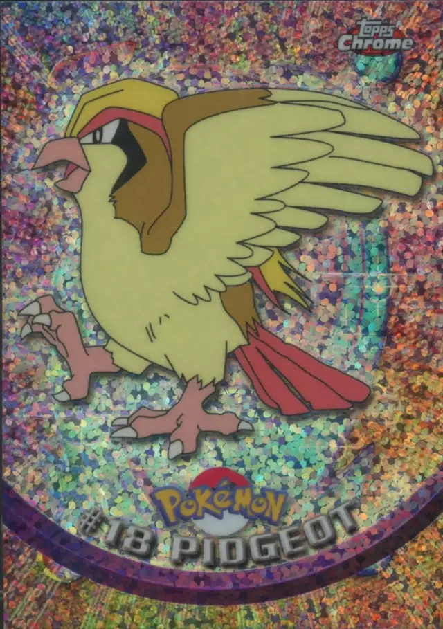 Pidgeot [Sparkle] - Pokemon 2000 Topps Chrome #18