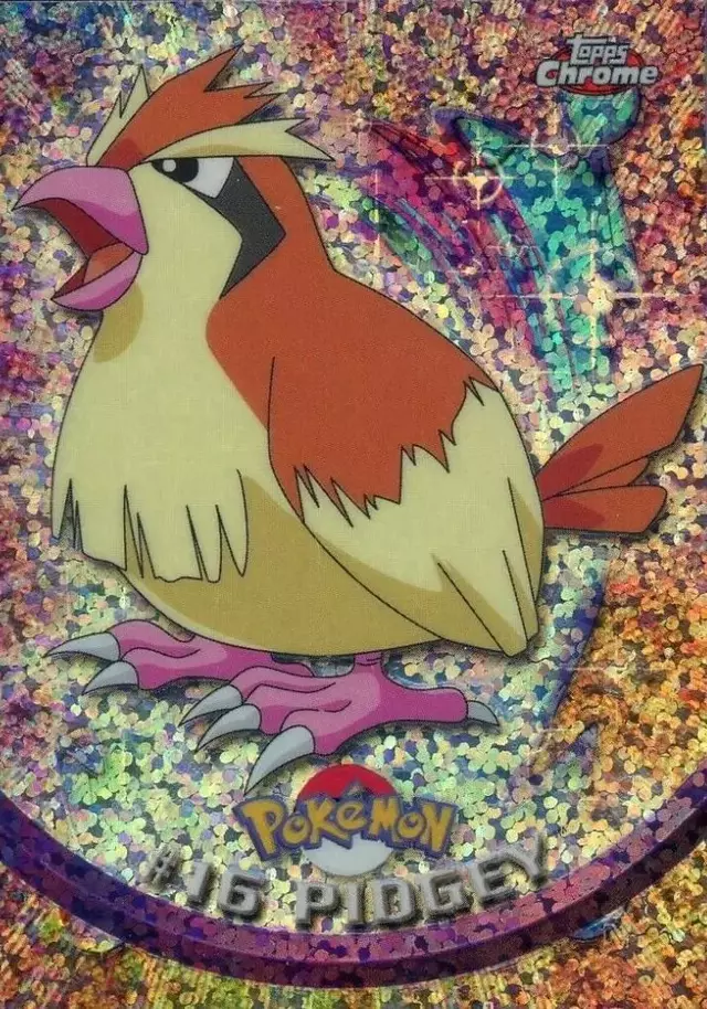 Pidgey [Sparkle] - Pokemon 2000 Topps Chrome #16