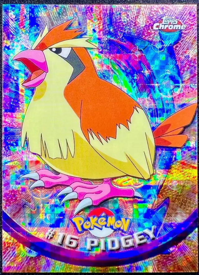 Pidgey [Tekno] - Pokemon 2000 Topps Chrome #16