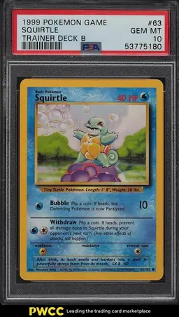 Squirtle [Trainer Deck B] #63 - Pokemon Base Set