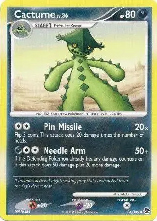 Cacturne [Reverse Holo] - Pokemon Great Encounters #34