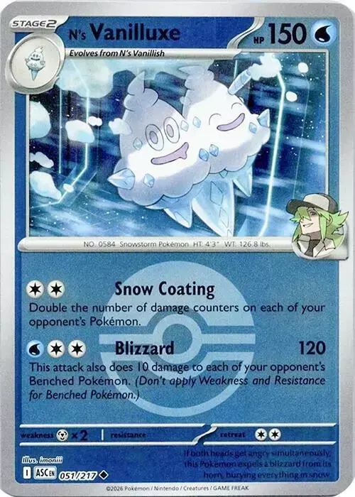 N's Vanilluxe [Ball] - Pokemon Ascended Heroes #51