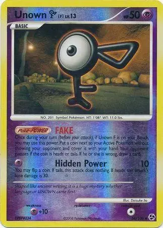 Unown F [Reverse Holo] - Pokemon Great Encounters #56