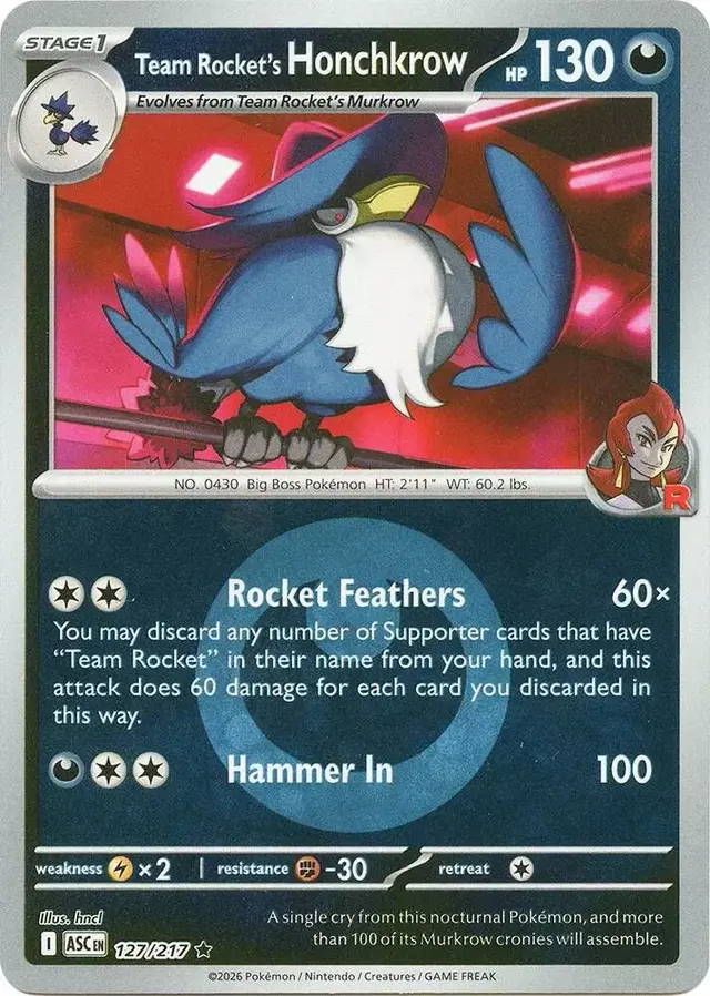 Team Rocket's Honchkrow [Energy]