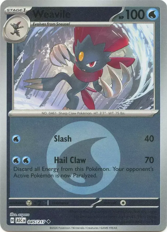 Weavile [Energy] - Pokemon Ascended Heroes #45
