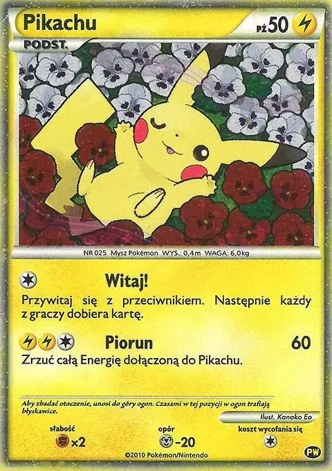 Pikachu [Polish] #PW - Pokemon 2010 World Collection #PW 8