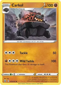 Carkol [Reverse Holo] - Pokemon Battle Styles