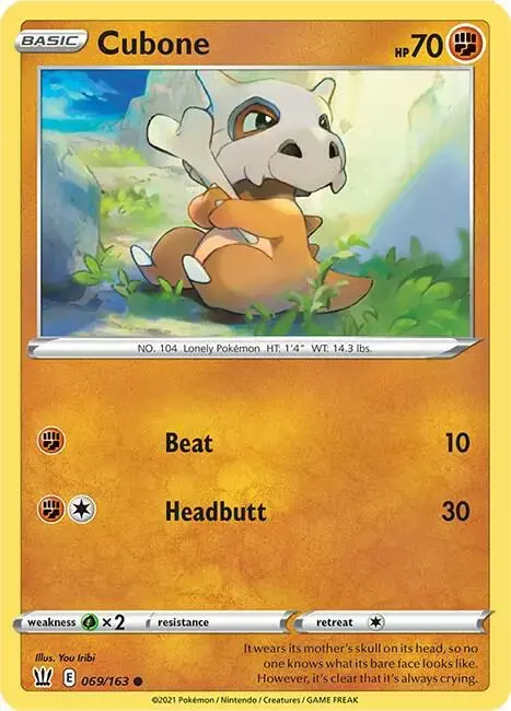 Cubone [Reverse Holo] - Pokemon Battle Styles #69