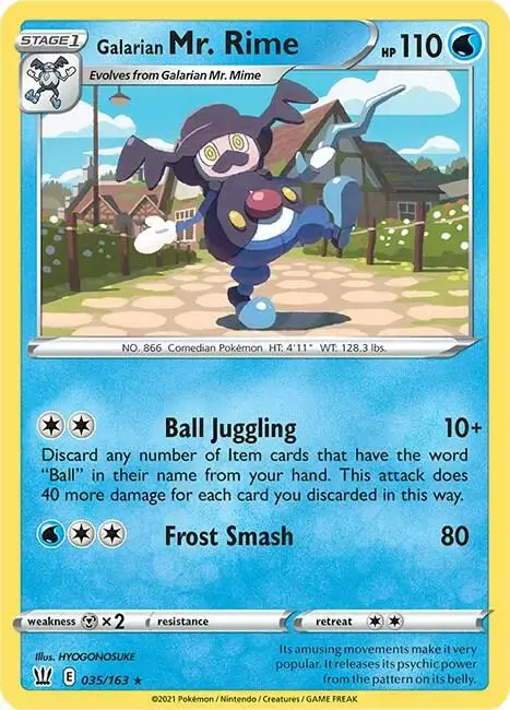 Galarian Mr. Rime [Reverse Holo] - Pokemon Battle Styles #35