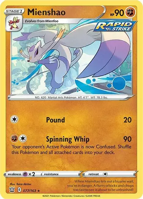 Mienshao [Reverse Holo] - Pokemon Battle Styles #77