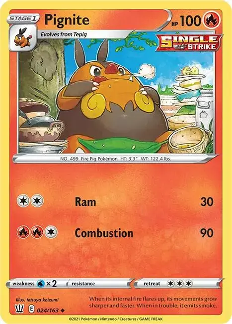 Pignite [Reverse Holo] - Pokemon Battle Styles #24