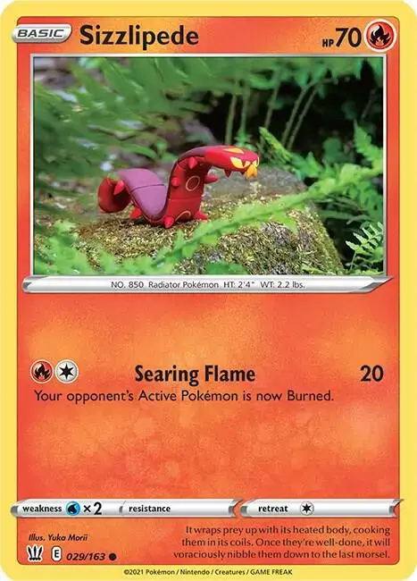Sizzlipede [Reverse Holo] - Pokemon Battle Styles #29