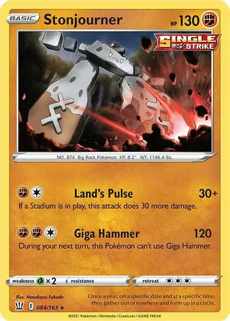 Stonjourner [Reverse Holo] - Pokemon Battle Styles #84