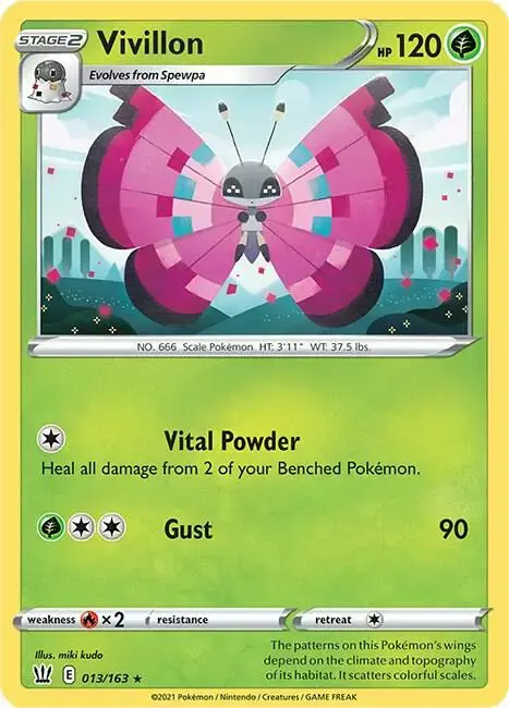 Vivillon [Reverse Holo] - Pokemon Battle Styles #13