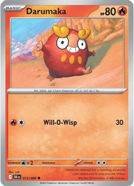 Darumaka [Reverse] - Pokemon Black Bolt #13