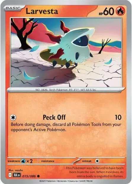 Larvesta [Reverse] - Pokemon Black Bolt #15