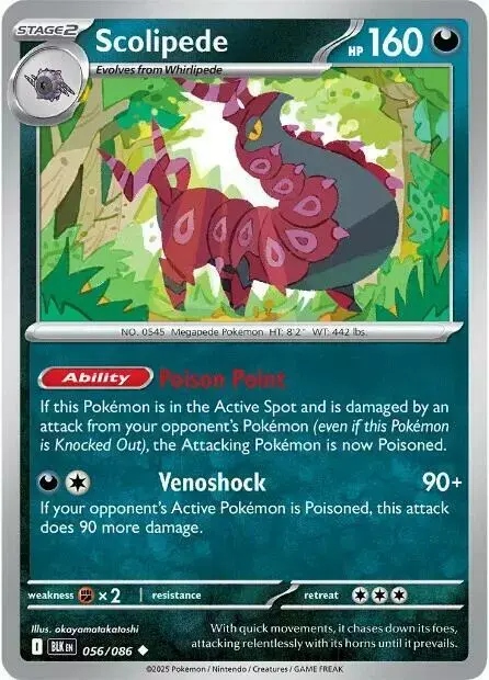 Scolipede [Reverse] - Pokemon Black Bolt #56