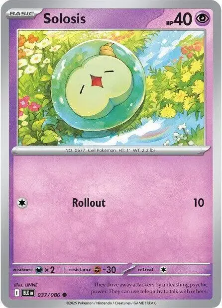 Solosis [Reverse] - Pokemon Black Bolt #37