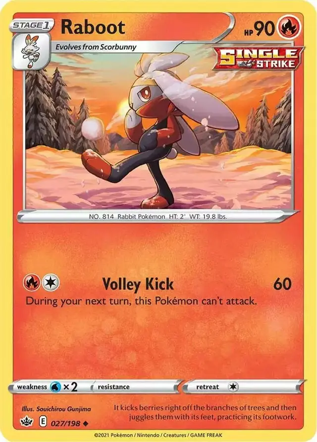 Raboot [Reverse Holo] - Pokemon Chilling Reign #27