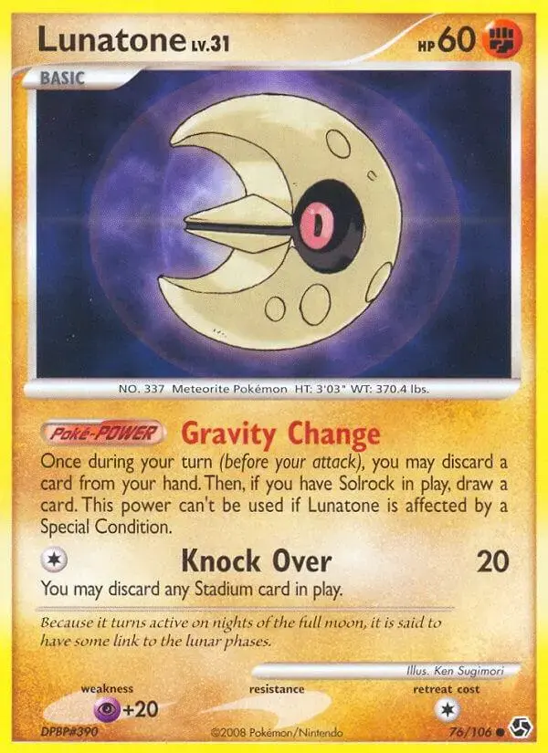 Lunatone - Pokemon Great Encounters #76