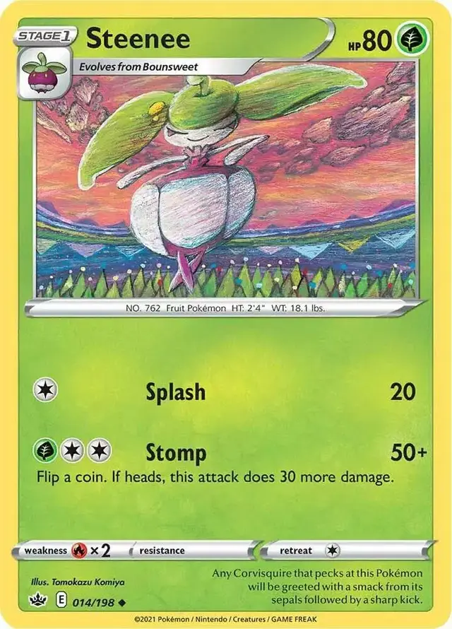 Steenee [Reverse Holo] - Pokemon Chilling Reign #14