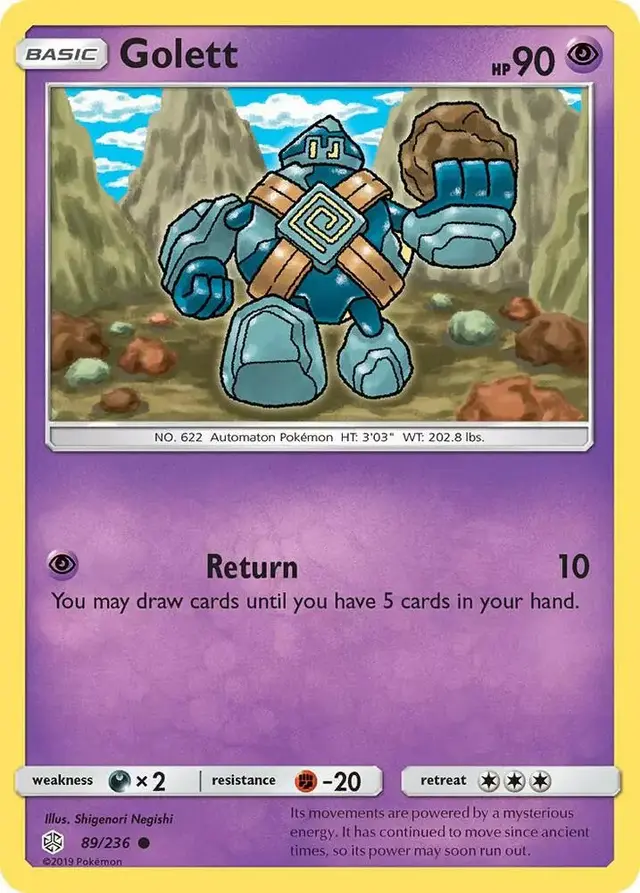 Golett [Reverse Holo] - Pokemon Cosmic Eclipse #89