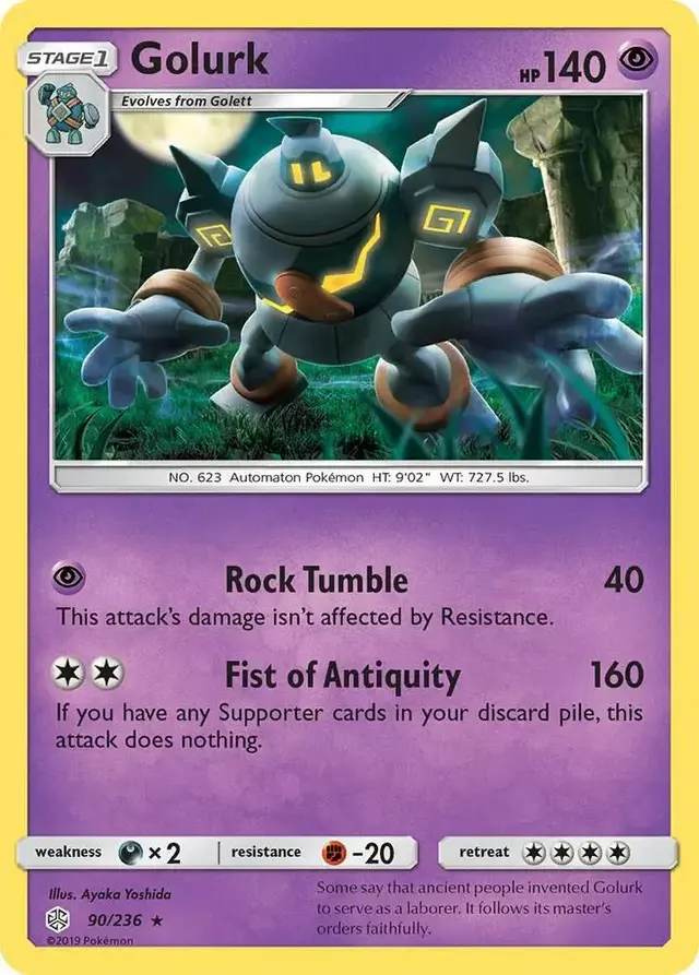Golurk [Reverse Holo] - Pokemon Cosmic Eclipse #90