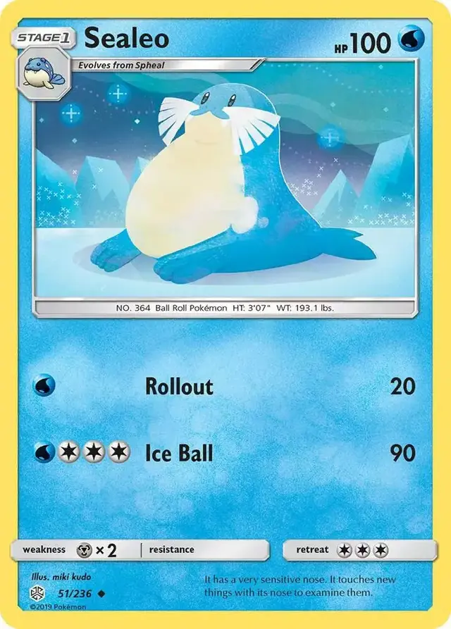Sealeo [Reverse Holo] - Pokemon Cosmic Eclipse #51